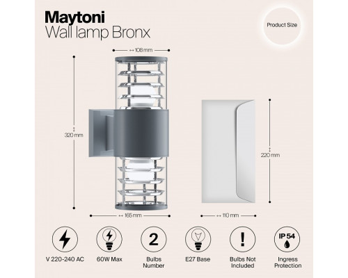 Светильник на штанге Maytoni Bronx O576WL-02GR