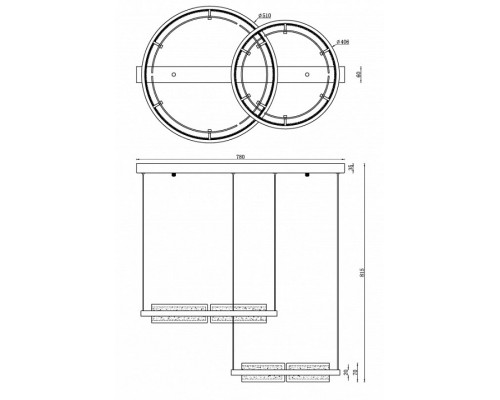 Подвесной светильник iLedex Meridian C4716-78 MBK