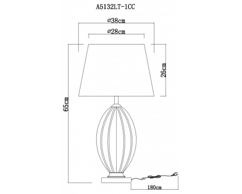 Настольная лампа декоративная Arte Lamp Baymont A5132LT-1CC