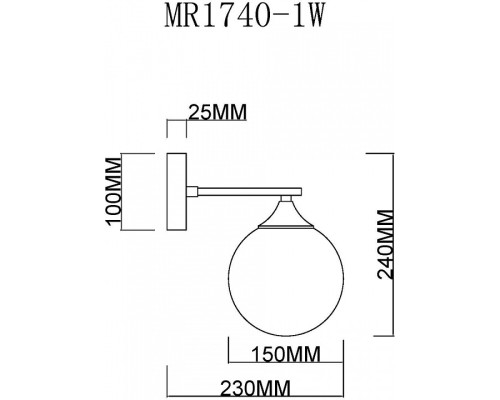 Бра MyFar Fisher MR1740-1W