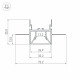 Профиль встраиваемый Arlight Foled-Ceil-Center 23863