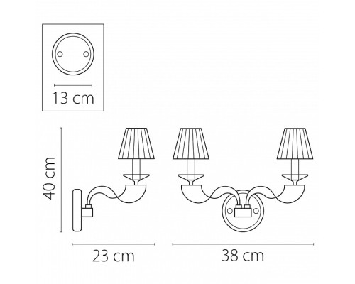 Бра Osgona Alveare 702622