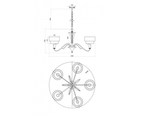 Подвесная люстра Maytoni Lillian H311-05-G