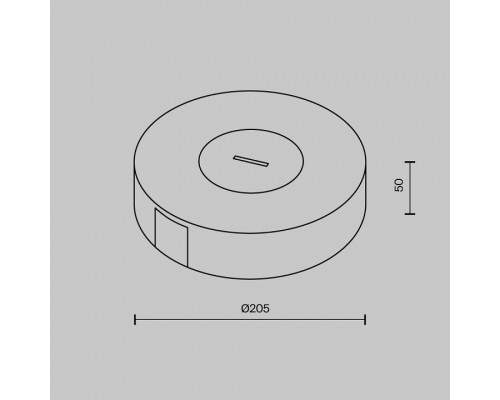 Основание для трека-ремня Maytoni Accessories for system Parity TRA130SC-1B