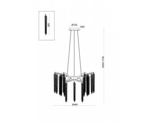 Подвесная люстра Freya Mineral FR1010PL-06G