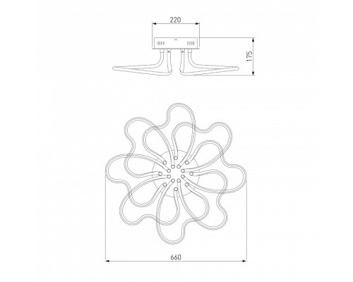 Потолочная люстра Eurosvet Floret 90235/8 белый Smart