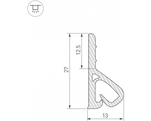 Профиль для контурной подсветки натяжного потолка Arlight  039518