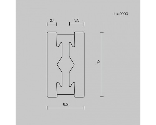 Трек накладной Maytoni Busbar trunkings Flarity TRX154-112BS