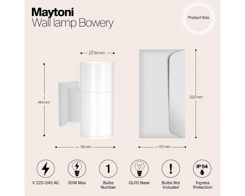 Светильник на штанге Maytoni Bowery O574WL-01W