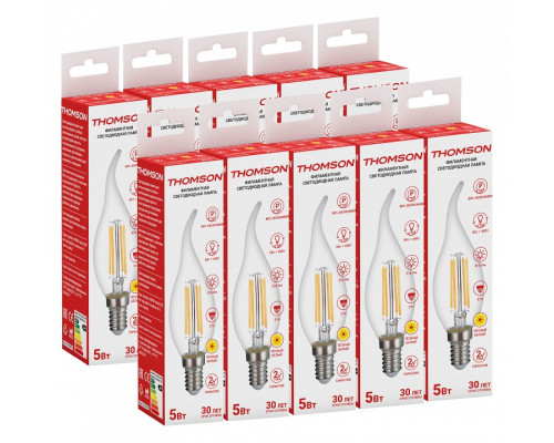 Лампа светодиодная Thomson Filament TAIL Candle E14 5Вт 2700K TH-B2073