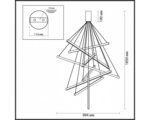 Подвесной светильник Odeon Light Cometa 3860/96B