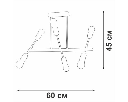 Люстра на штанге Vitaluce V3010 V3010-1/6PL