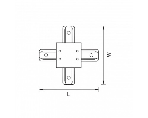 Соединитель X-образный для треков Lightstar Barra 501147