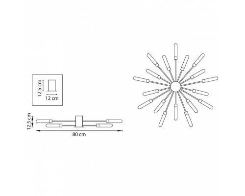 Потолочная люстра Lightstar Ragno 732187