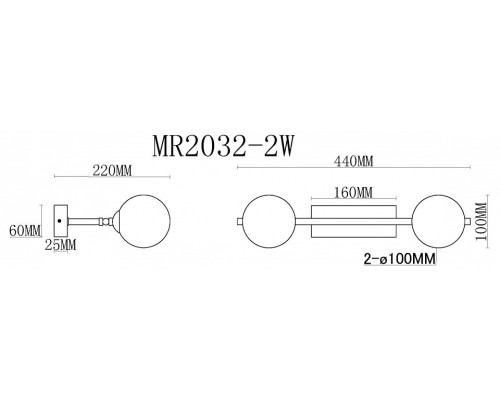 Бра MyFar Valency MR2032-2W