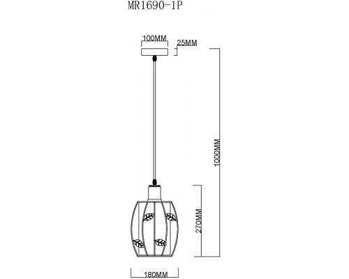 Подвесной светильник MyFar Huston MR1690-1P