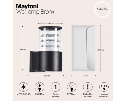 Светильник на штанге Maytoni Bronx O576WL-01B