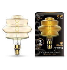 Лампа светодиодная Gauss LOFT Led Vintage Filament Flexible E27 8Вт 2400K 161802008