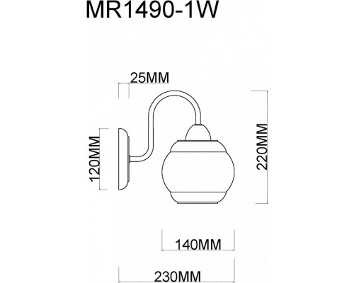 Бра MyFar Kris MR1490-1W