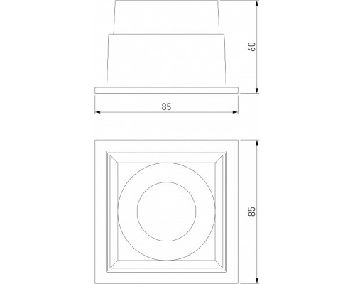 Встраиваемый светильник Elektrostandard Quadro a063676