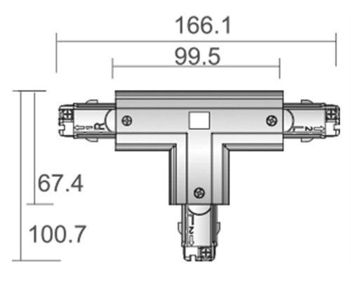 Соединитель T-образный для треков Deko-Light D Line 710032