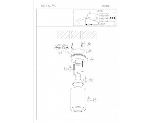 Накладной светильник Denkirs Farum DK3007-WH