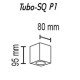 Накладной светильник TopDecor Tubo8 SQ Tubo8 SQ P1 29