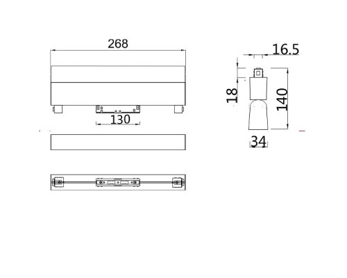 Накладной светильник Maytoni BASIS TR013-2-20W4K-B