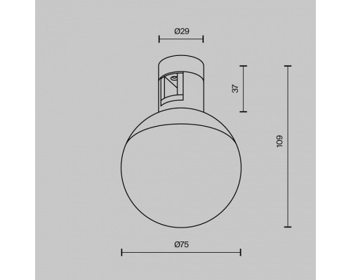 Накладной светильник Maytoni Luna TR149-1-5W3K-B