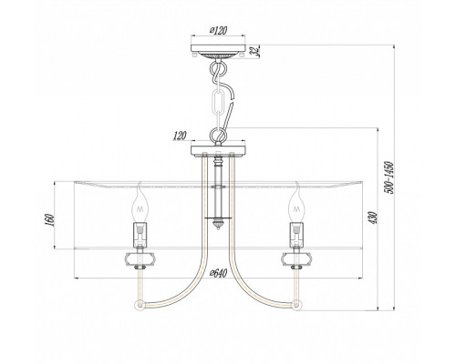 Подвесной светильник Maytoni Roma ARM006PL-08G