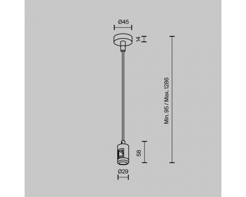 Подвес для трека Maytoni Accessories for tracks Flarity TRA157SW-B1-BS