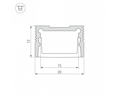 Профиль накладной Arlight SL-SLIM 037113