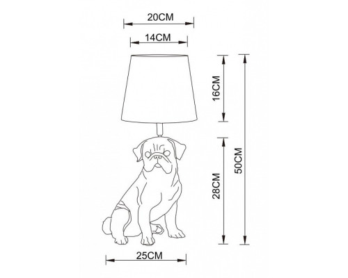 Настольная лампа декоративная Arte Lamp Bobby A1512LT-1BK