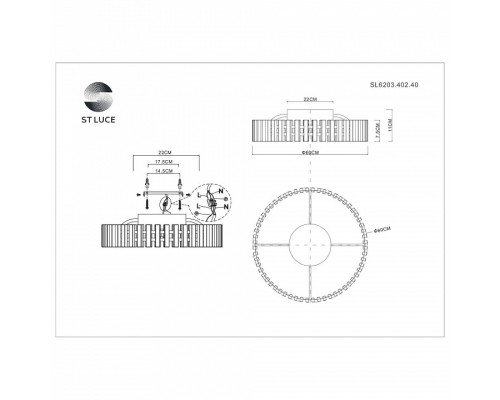 Потолочная люстра ST-Luce Estense SL6203.402.40