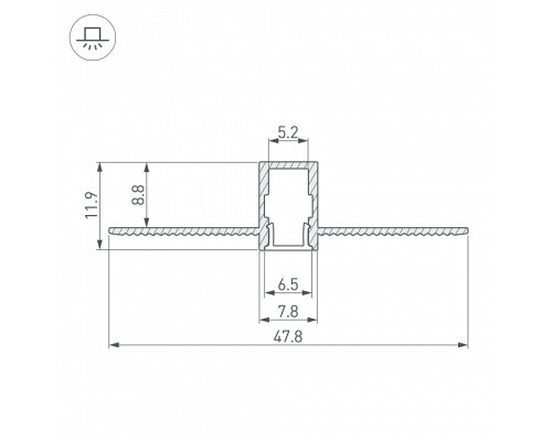 Профиль встраиваемый Arlight SL-LINIA 034986