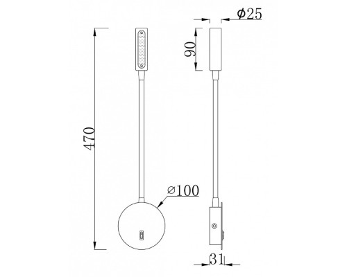 Бра Maytoni Stem C035WL-L3W3K