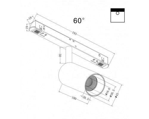 Светильник на штанге Maytoni Focus LED TR032-4-5W3K-W-DS-B