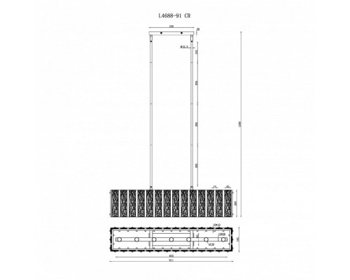 Светильник на штанге iLamp Panorama L4688-91 CR