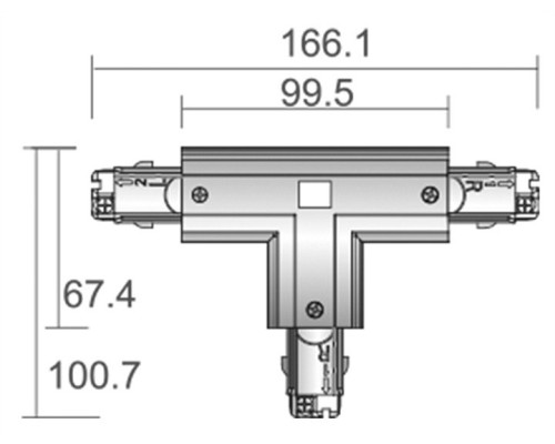 Соединитель T-образный для треков Deko-Light D Line 710029