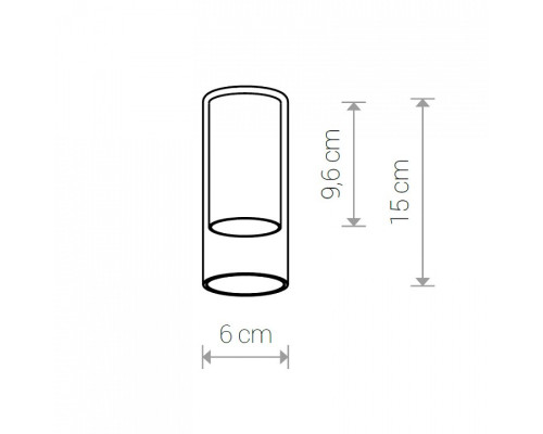 Плафон Nowodvorski Cameleon Cylinder S TR/BS 8546