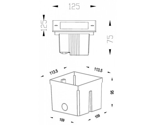 Встраиваемый в дорогу светильник Deko-Light Square II WW 730248