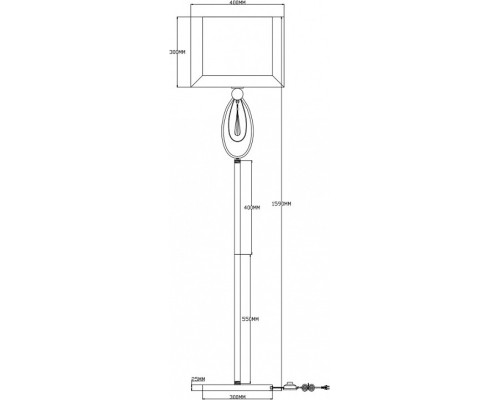 Торшер Moderli Dark V2581-1F