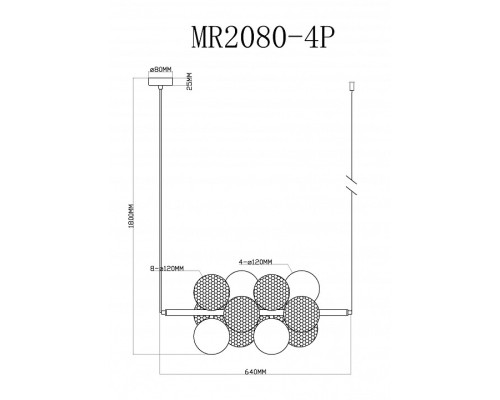 Подвесная люстра MyFar Michelle MR2080-4P