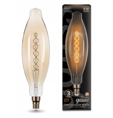 Лампа светодиодная Gauss LED Vintage Filament Flexible E27 8Вт 2400K 156802008