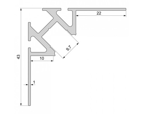 Профиль накладной Deko-Light EV-01-08 975341