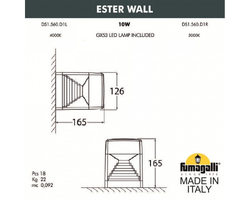 Накладной светильник Fumagalli Ester DS1.560.000.WXD1L