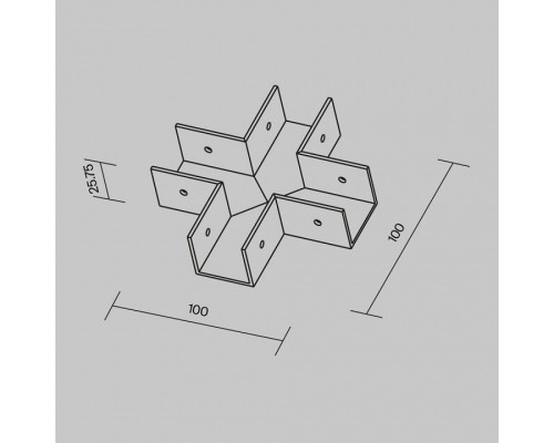 Соединитель X-образный для треков профиля Maytoni Line Elasity O-TR001-CC