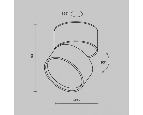 Накладной светильник Maytoni Onda C024CL-12W3K-B-1