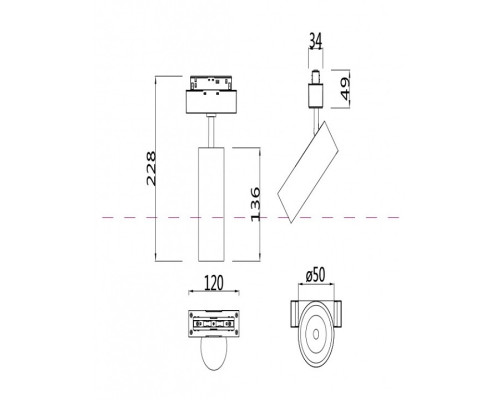 Светильник на штанге Maytoni Focus LED TR019-2-10W4K-B