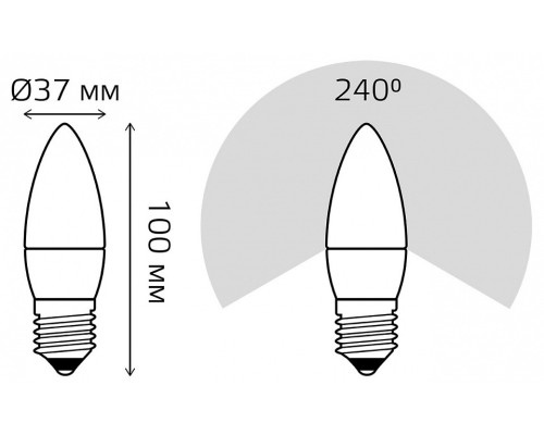 Лампа светодиодная Gauss LED Elementary Candle E27 8Вт 3000K 33218